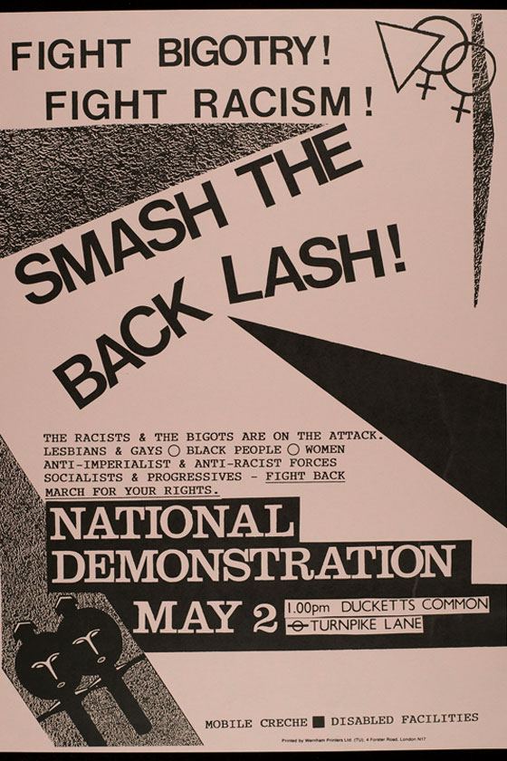 Poster for a national anti-racist demonstration against bigotry (VAN_01_02_02_002_2)