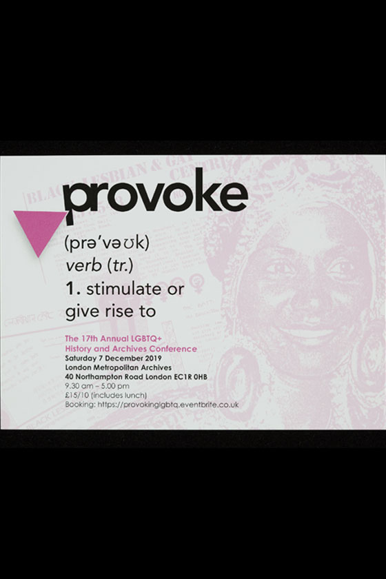 Provoke – The 17th Annual LGBTQ= History and Archives Conference (VAN_01_08_01_001_3)