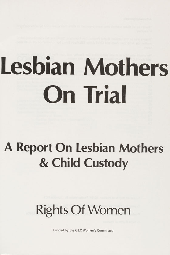 Lesbian Mothers On Trial (VAN_03_13_01_001_02)